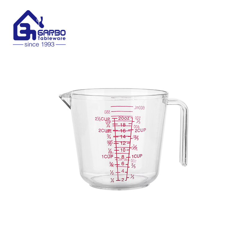 Wholesale Hot Sale 600ml Plactic Measuring Cup Unbreakable Customized Plastic Cup