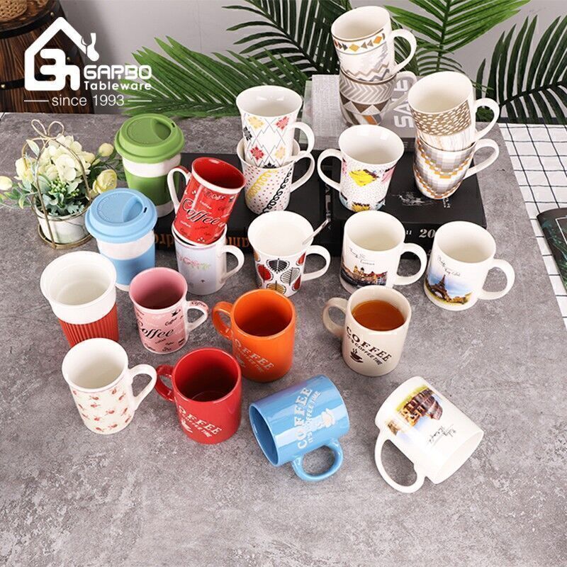 Recommended Stock Ceramic Cups with Clear, Glaze, and Decal Designs