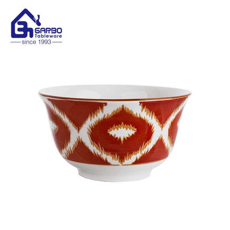 5.5inch porcelain rice bowl full print ceramic food bowls set kitchen dinnerware