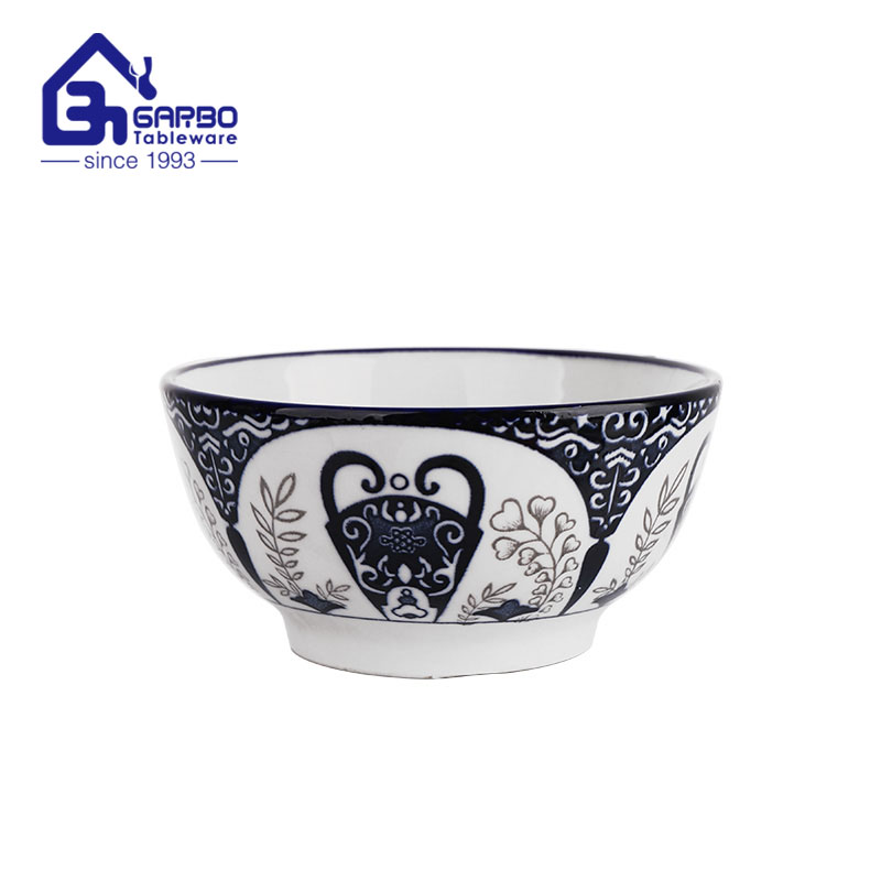 260ml under glazed porcelain rice bowl for home usage