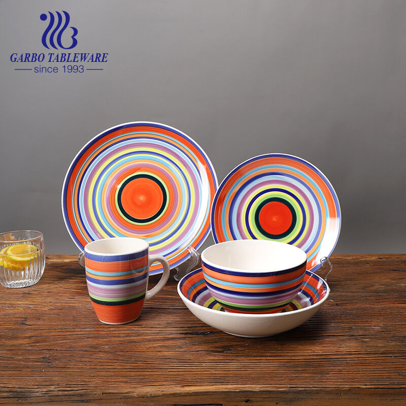 Unveiling the Artistry: Hand-Painted Stoneware Dinner Set from Garbo International