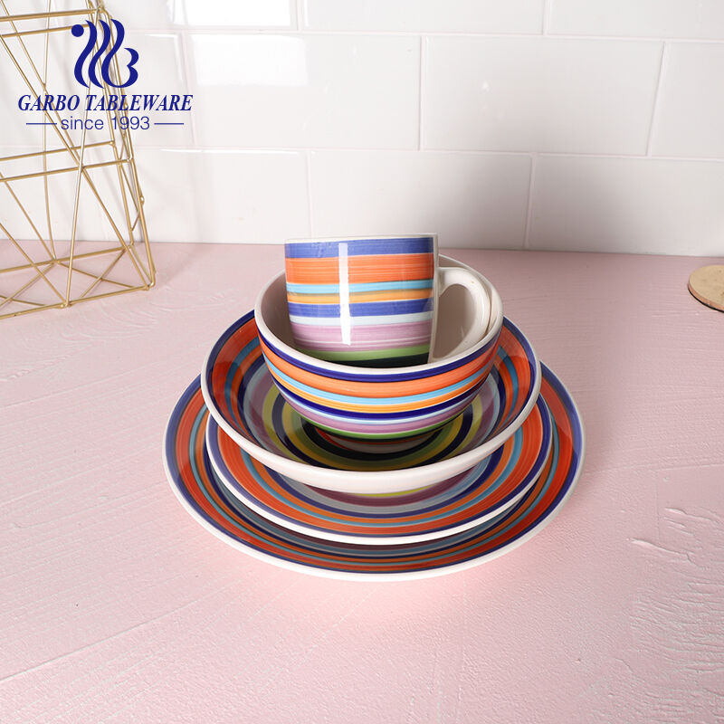 Unveiling the Artistry: Hand-Painted Stoneware Dinner Set from Garbo International