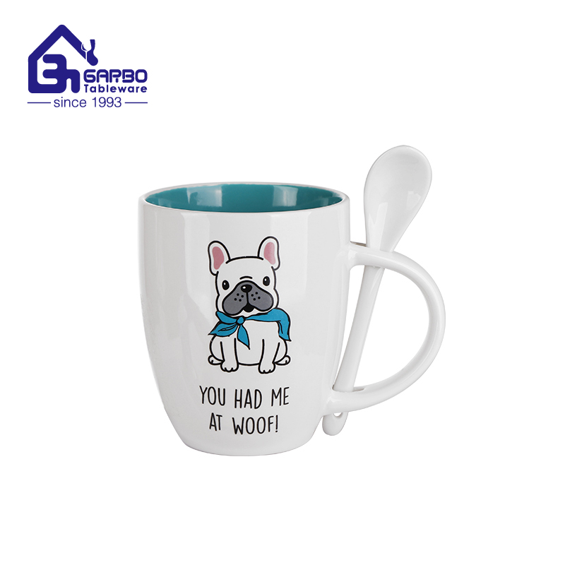 340ml cartoon printing stoneware mug 