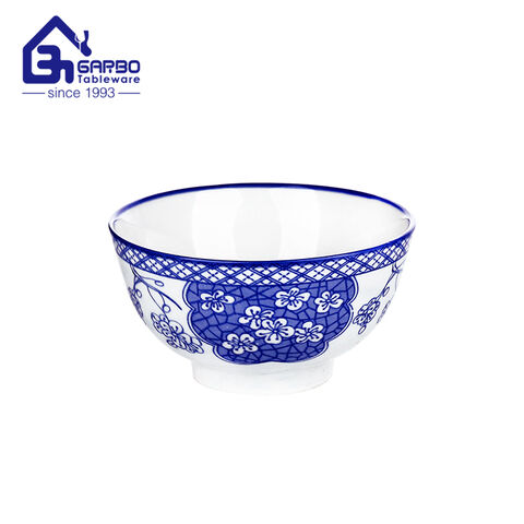 Ceramic rice bowl  120mm  width  flower design porcelain bowls 