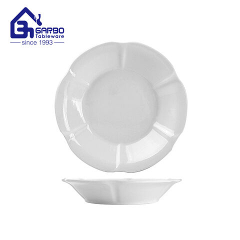 Hotel use popular porcelain bowl 8 inches white round bowls 