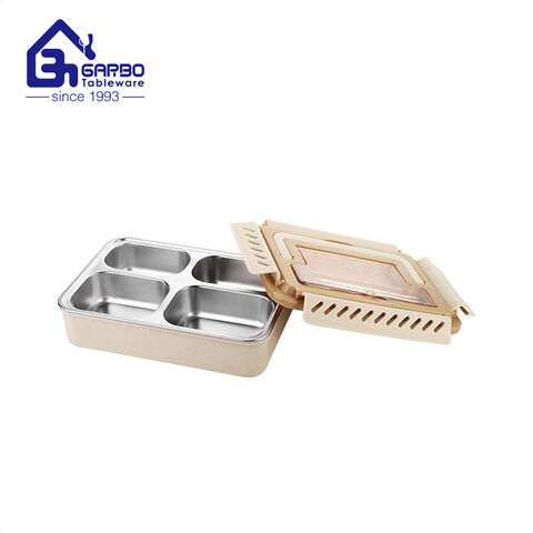 Wholesale Lunch box rectangle PP ecofriendly SS304 food container