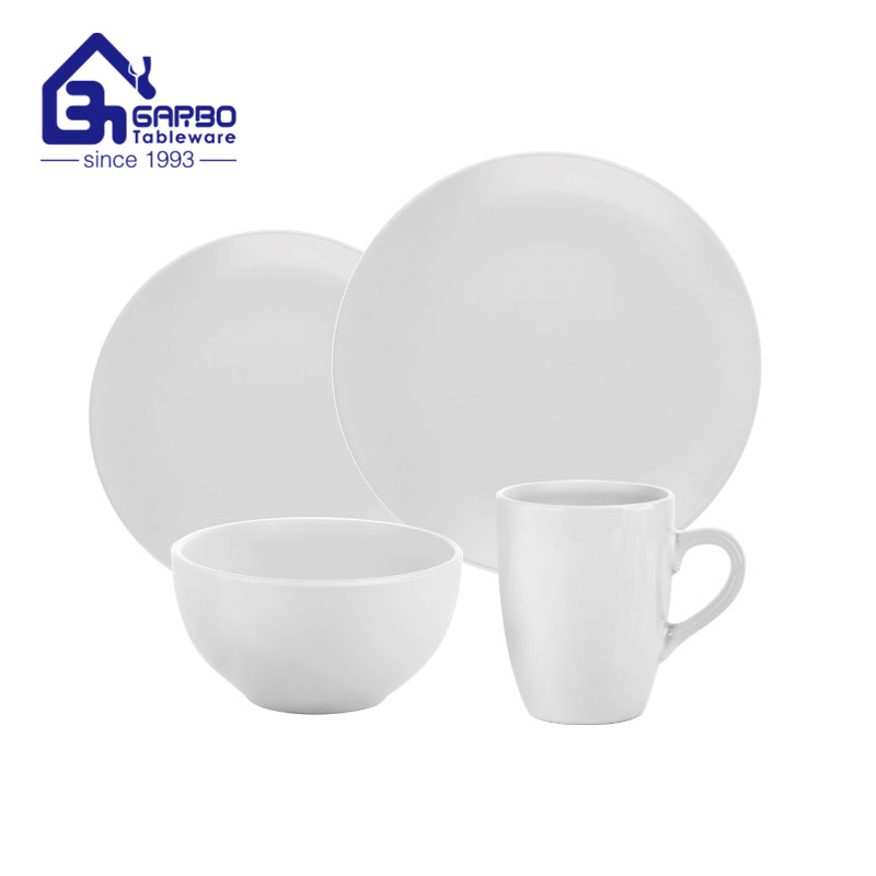 Europe series  Porcelain 16 pieces ceramic dinner set soup plate and flat plate coffee mug set