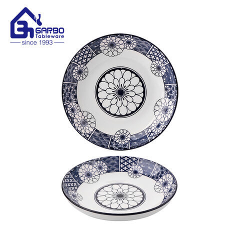 Fashion decal new bone china plate ceramic flat plate set food dinner dish