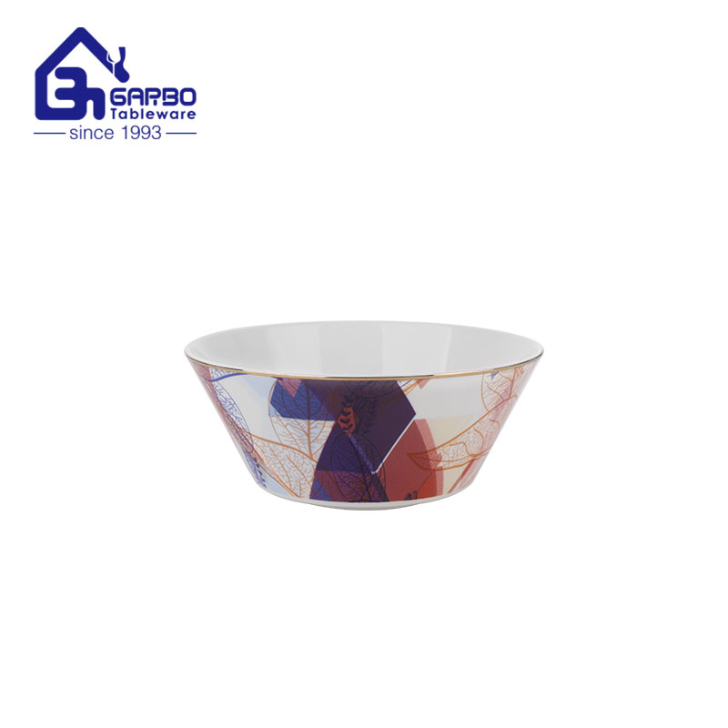 Microwave safe Fine bone china salad bowl rice bowl 640ml mixing bowl  for home use factory wholesale bowl 