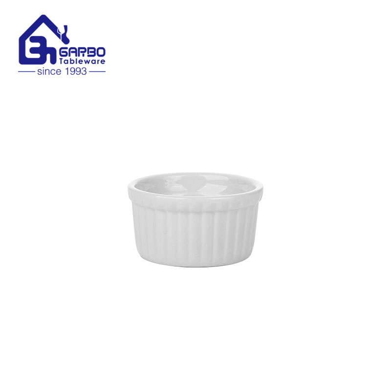 Oven Safe White Porcelain bowl Classic Style Ramekins for Baking Souffle Ramekins Bowls 2 inches 