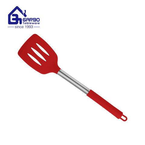 big discount red color kitchen tools  silicone soup spoons