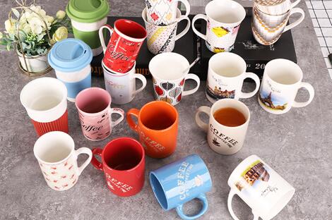 Recommended Stock Ceramic Cups with Clear, Glaze, and Decal Designs