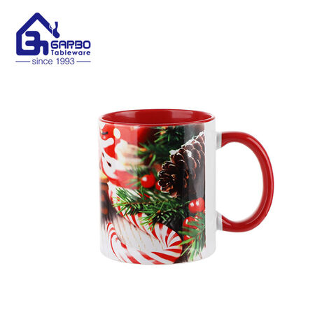 Stoneware 350ml mug with bright green color and comfortable handle for drinking coffee in office