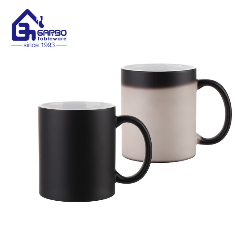 350ml ceramic water drinking mug with customized decal for wholesale