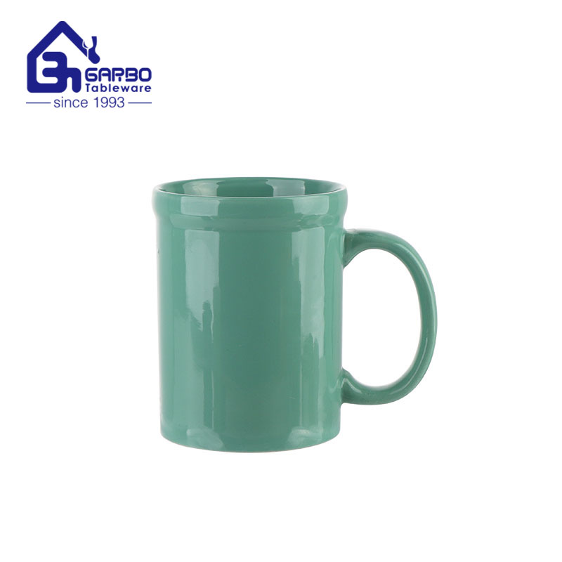 Big green ceramic mug home stoneware water drinking mugs set full color glazed tumbler