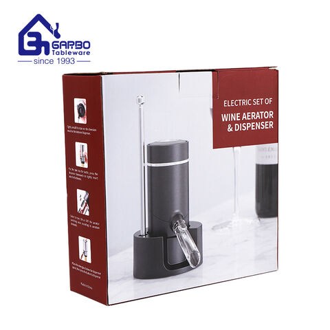 Eletric Black Wine Aerator In Silicon ABS and Acrylic Material Food Contact Safe