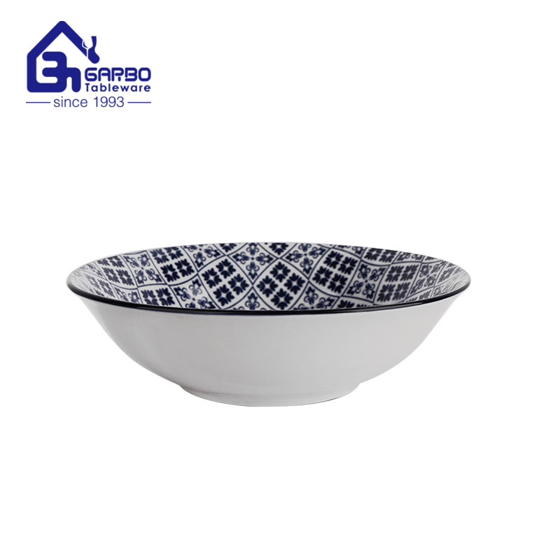 6 inch Unique Tulip printing design porcelain rice bowl