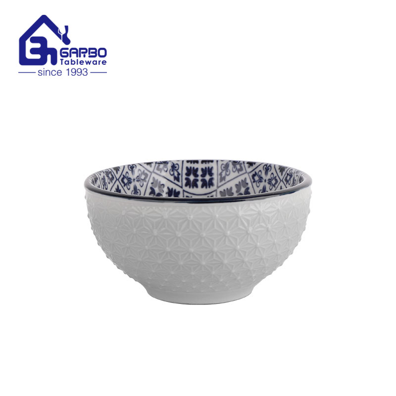 8 inch classic Chinese porcelain soup bowl with printing