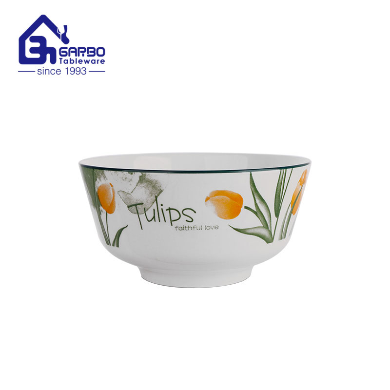 8 inch classic Chinese porcelain soup bowl with printing