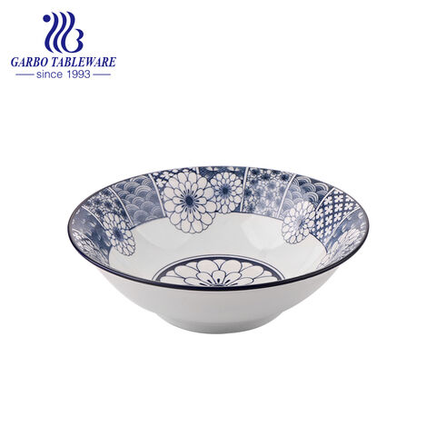 570ml porcelain bowl with underglazed decal for wholesale