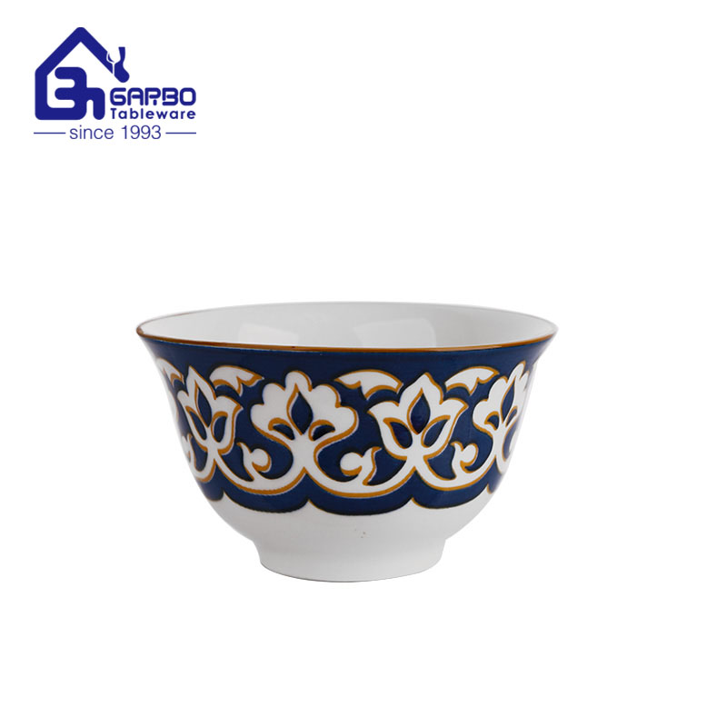 National characteristics pattern print ceramic bowl rice and noodle porcelain bowl set