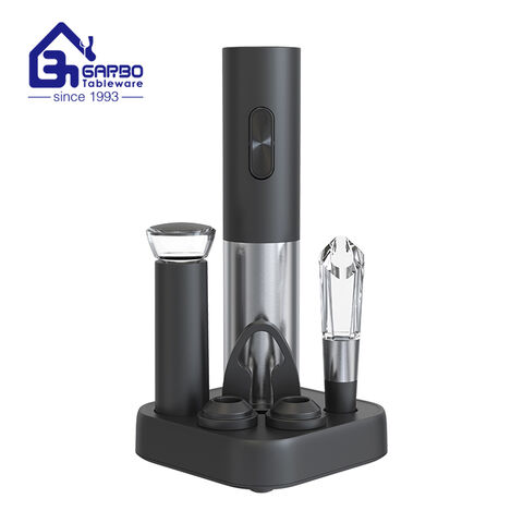 Wholesale Electric Wine Opener + Wine Aerator& Pourer + Manual Vacuum Pump With 2 Stoppers+ Foil Cutter +Storage Base