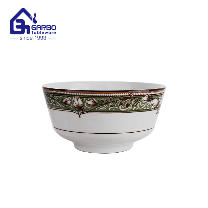 640ml cereal bowl porcelain bowl with printing design for wholesale