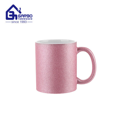 Sublimation 350ml new fashion grey blue double color porcelain espresso mugs