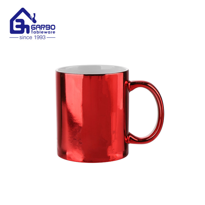 Sublimation 350ml new fashion grey blue double color porcelain espresso mugs