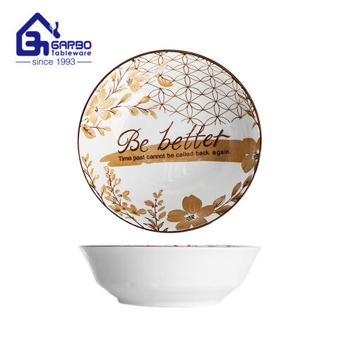 640ml eco-friendly printing porcelain salad bowl for sale