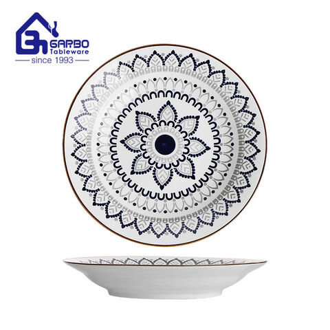 10.8 inch color glazed plate stoneware factory made in China