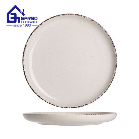 10.6 inch nice design color glazed stoneware dinner plate manufacturer in China