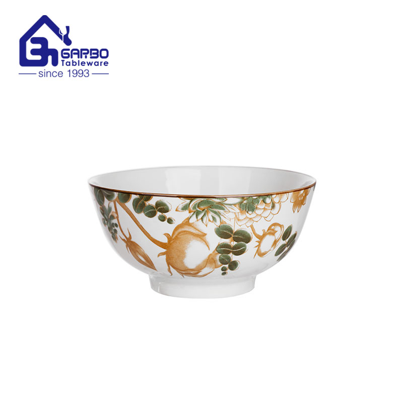 Black and white 5.5 inch porcelain Soup BowlsCereal Soup Salad and Pasta Ceramic Bowls 500ml