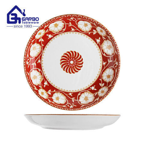 10 inch nice design printing porcelain plate manufactuer in China