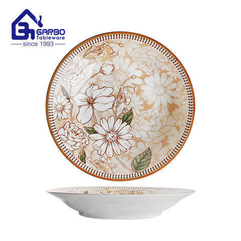 10 inch nice design printing porcelain plate manufactuer in China