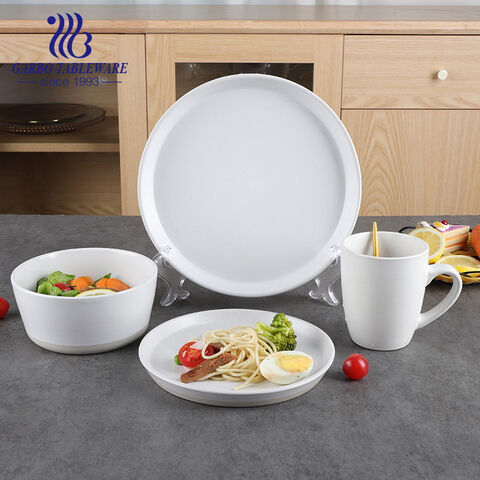 24 pieces ceramic dinnerware set with bowl and dish stoneware mug and round plate kitchen sets