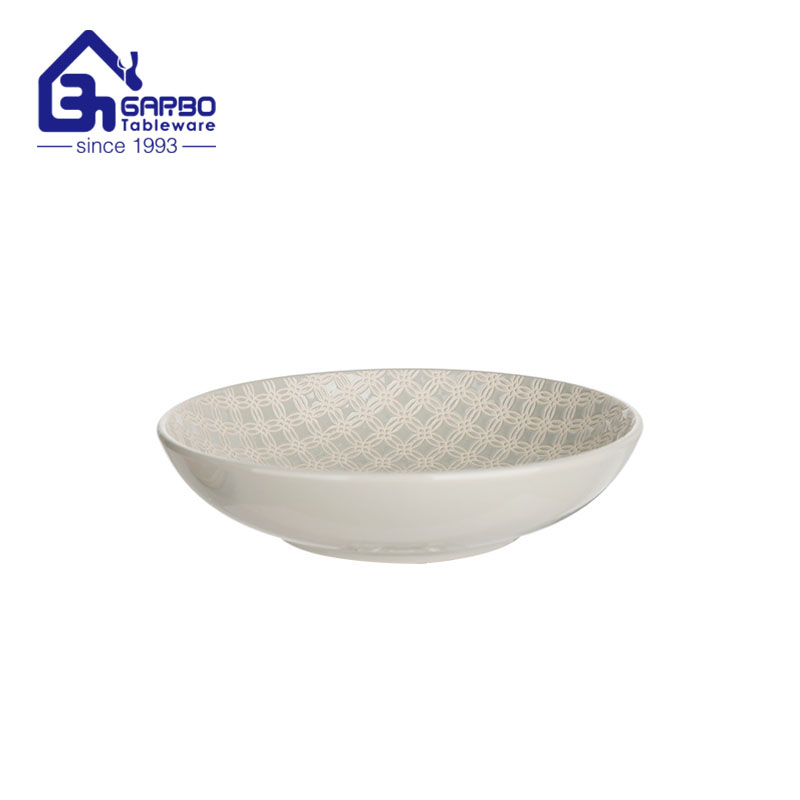 6 inch beige color glazed ceramic cereal bowls salad bowls precook bowls stoneware wholesale factory 