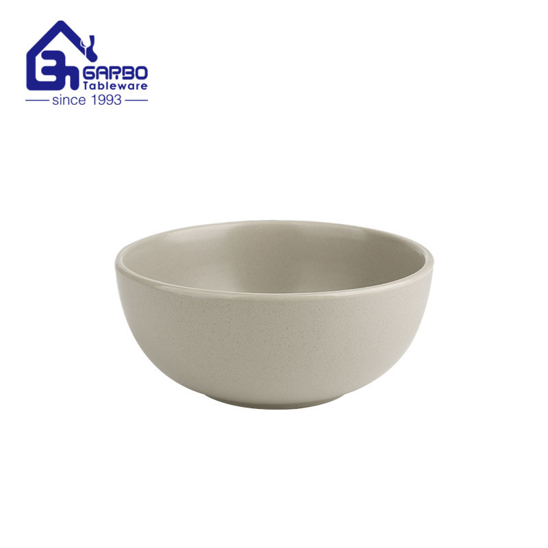 5.9 inch green color cereal bowl stoneware with brown rim factory from China