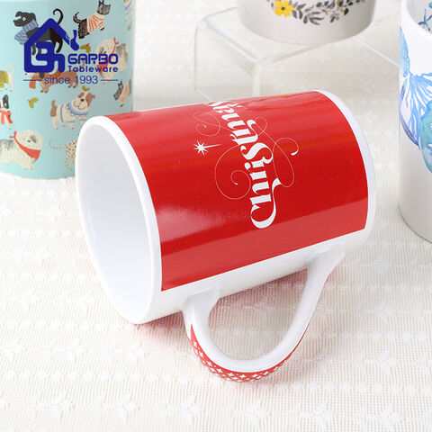 Customized 450ml printing ceramic mug stoneware for coffee and milk drinking