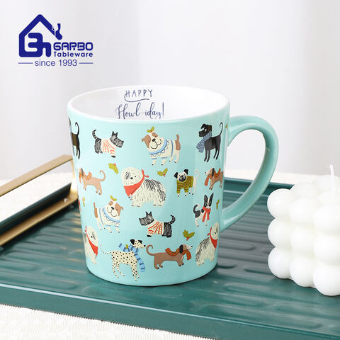 Customized 450ml printing ceramic mug stoneware for coffee and milk drinking