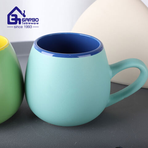 High Quality Stoneware Coffee Mug with Fancy Design and Customized Color