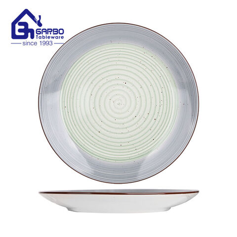 10.6 inch hand paiting dinner plate stoneware factory in China