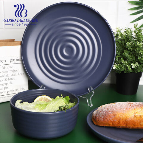 Popular 16pcs Stonware Dinner Set with Color Rim for Wholesale