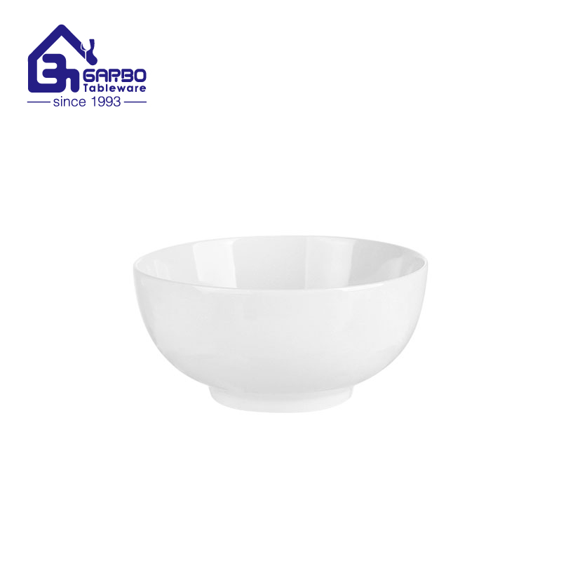 Hotel use 25oz ceramic soup bowl cereal bowls 6 inch white bowls set for soup noodle cereal salad