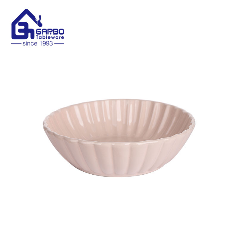 Household use 8 inch stoneware ceramic big bowl for kitchen wholesale