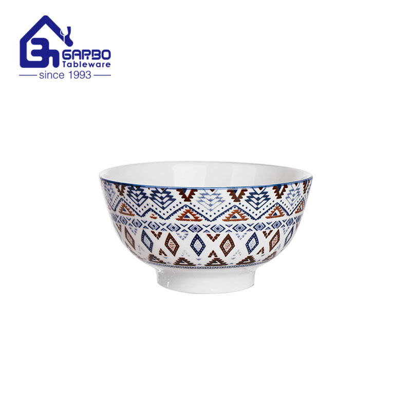 5 inch porcelain bowl with electroplating design for wholesale