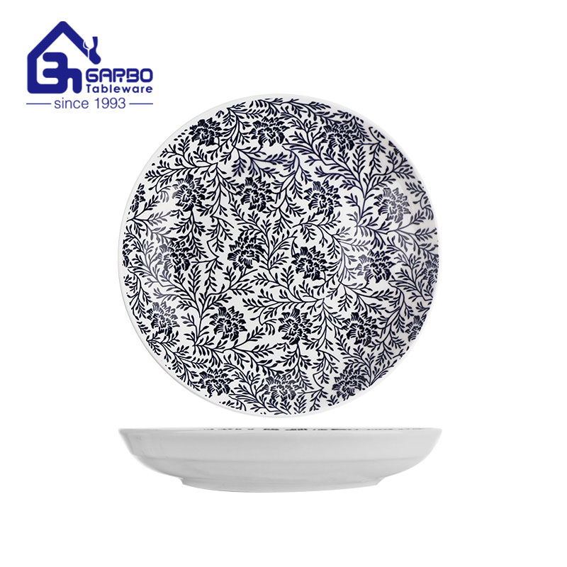 8 inch full color printing porcelain dish supplier in China