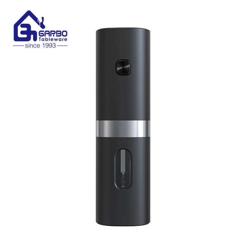 Wholesale Electric Pepper Grinder with Round Smooth Shape and Transparent Pepper Storage Space