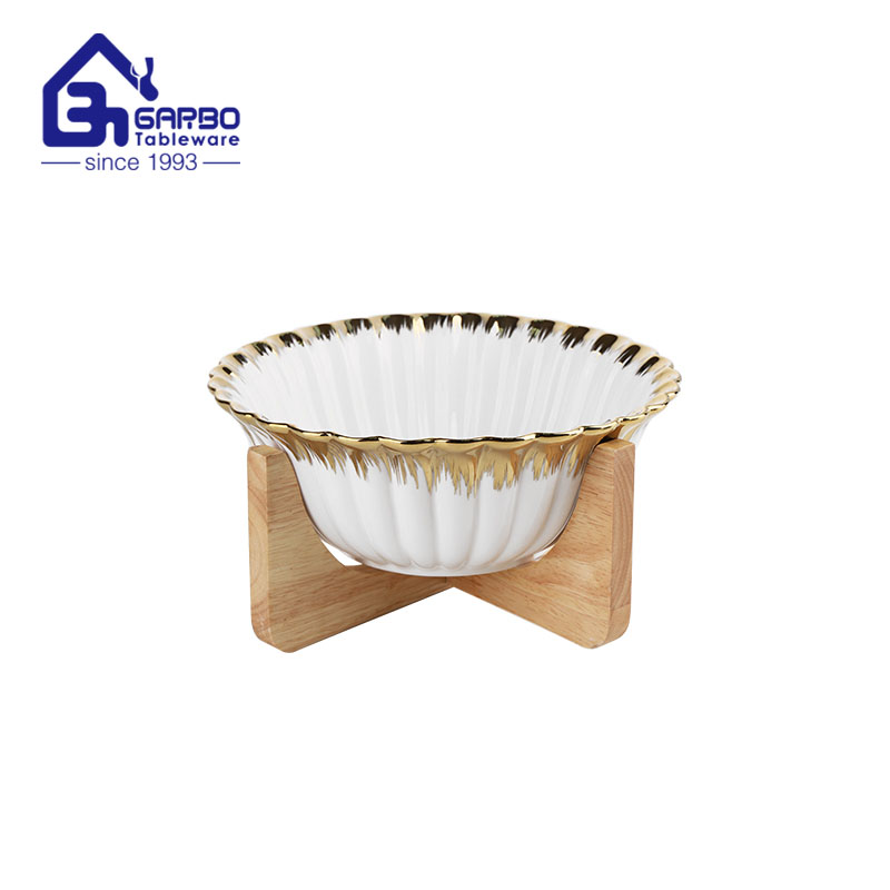 New electroplating rim 10 inch food serving bowl