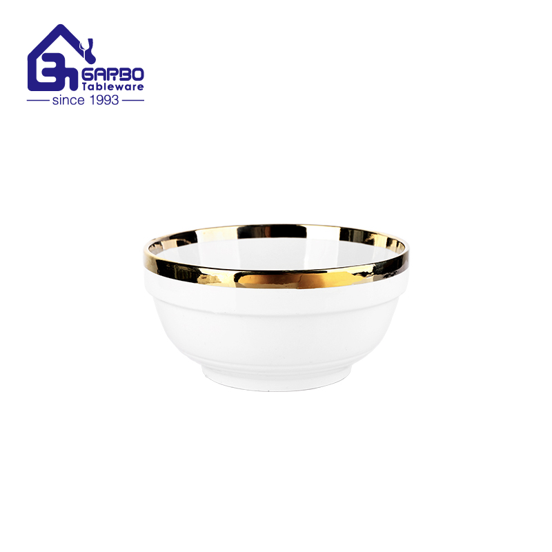 6 inch electroplating rim ceramic bowl for kitchen wholesale